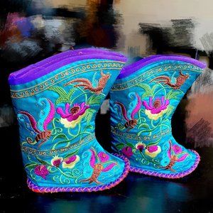 Chinese Embroidered Baby Boots